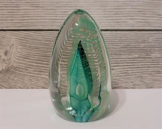 Heavy, Signed Murano Art Glass Paperweight