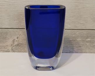 San Carlos Blown Glass Cobalt Blue BLOCK Vase