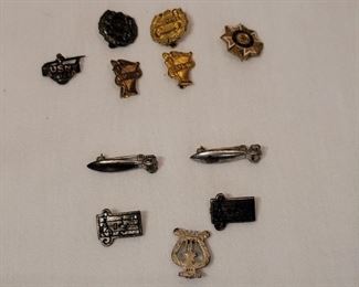 (11) Pins, Bottom 5 are Sterling ( see photos)
