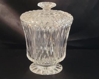 Block Lead Cut Crystal Lidded Compote, Poland