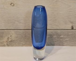 Dansk Cobalt Blue to Clear Bud Vase, Poland