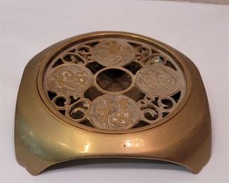 Vintage Heavy Brass Incense Burner/Candle Holder