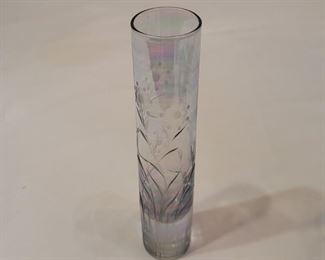 Crystal Signed Bud Vase