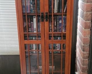 Cabinet Only, CD/DVD/VHS Holder Wood & Glas