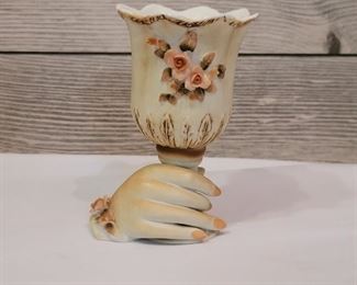 Vintage Lefton China Hand Vase, Japan