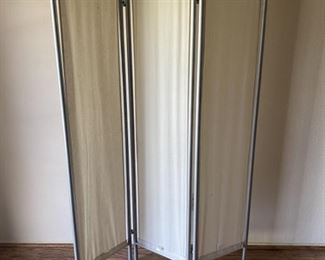 Metal Frame Screen with 3 Fabric Panels