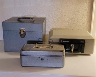 (3) Security Boxes 1 Safe, 1 Lock Box & 1 Cashbox
