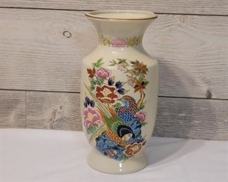 Vintage Japanese Porcelain Vase with Bird Motif