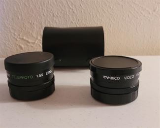 (2) Camera Lenses and Case, as pictured