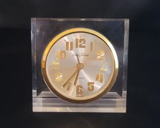 Vintage Seth Thomas Acrylic Alarm Clock
