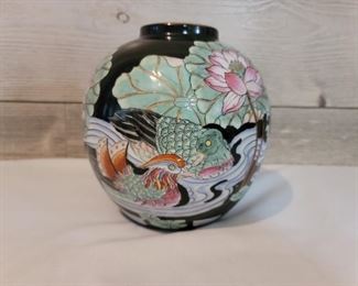 Vintage Hand Painted Jar Vase, China