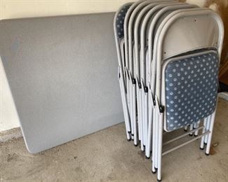Folding Table with 8 Folding Chairs