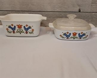(2) Vintage Corningware Dishes, 1 Is lidded