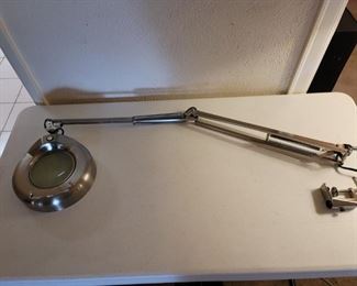 Portable Magnifying Lamp with Clamp Base