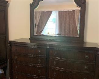 Mahogany Mirror and 
Chest of Drawers