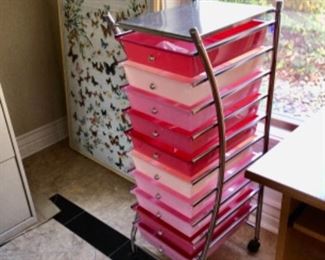 10-Drawer Rolling Craft Storage Cart