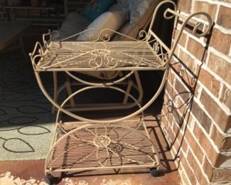 Wrought Iron Serving Cart