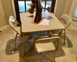 Card Table and 4 Folding Chairs