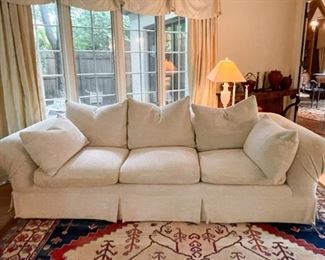 3-Seat Skirted Sofa by Kreiss (there are 2 of these available, 1 of 2)