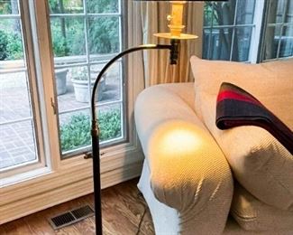 Arched Floor Lamp with Black Shade