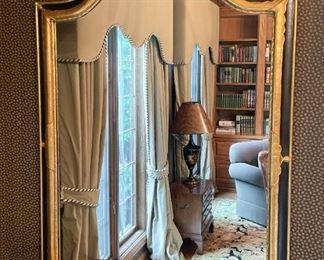 Lovely Large Black & Gilt Wall Mirror