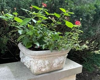 Concrete Garden Planter (there are a pair of these, 1 of 2)