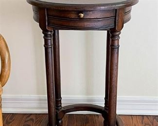 Round Side Table with Drawer