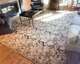 Lovely Large Needlepoint Area Rug