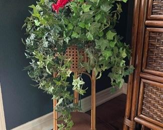 Plant Stand & Faux Botanicals