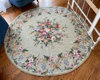 Round Needlepoint Area Rug