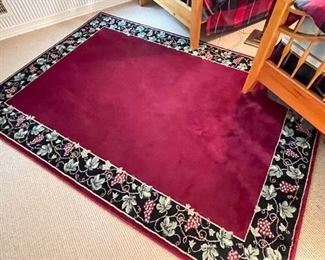 Area Rug with Grapes Motif