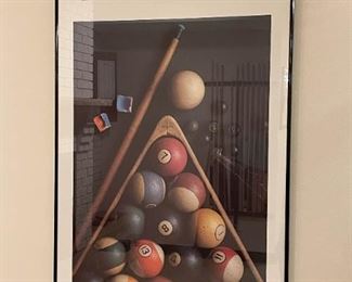 Framed Billiards Poster