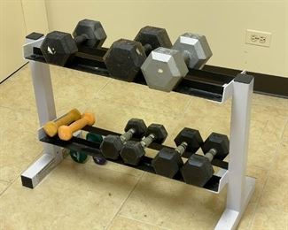 Free Weights & Weight Stand