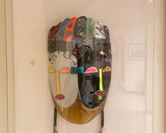 Framed Art - Colorful Mask, Signed