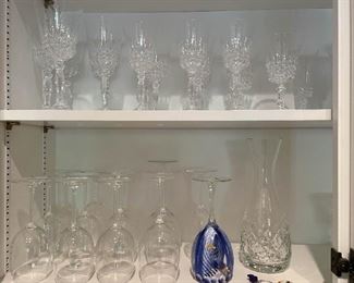 Stemware / Wine Glasses, Crystal Vase