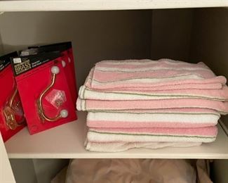 Brass Hooks, Bath Linens