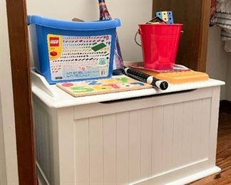 White Toy Chest, Toys