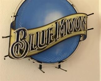 Electric Blue Moon bar sign.