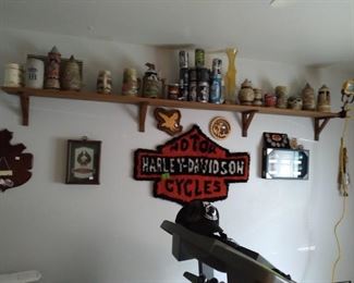 Stein and mug collection.