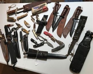 A sampling of the knife collection; there are dozens and dozens more.