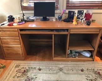 Oak office desk.