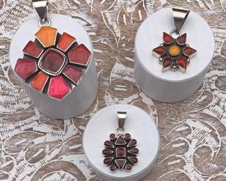 New sterling silver pendants made by fine artists in Mexico for Elysium Inc, all 50% off