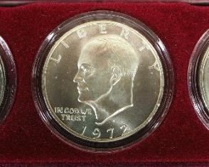 1971 S, 1972 S, And 1973 S Eisenhower Dollars, Total Qty 3
