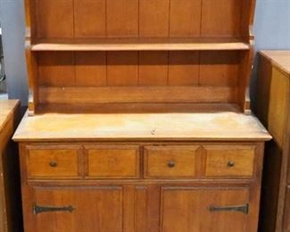 2-Shelf Hutch With 2 Drawers And Lower 2-Door Cabinet, 61.25" High x 36" Wide x 16" Deep