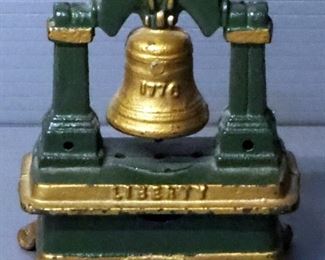 Cast Iron Liberty Bell Ink Well
