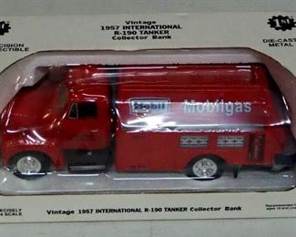 Ertl And First Gear Truck Banks, Includes 1931 Dr. Pepper And 1957 Mobilgas International R-190 Tanker
