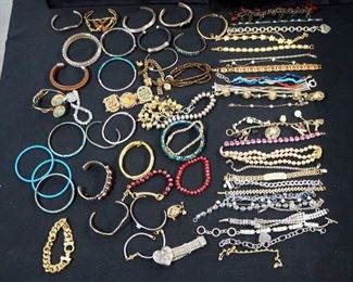 Costume Bracelets, Various Styles And Colors, Uncounted
