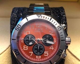 INVICTA New Pro Diver Series Orange Face Watch