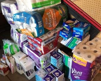 Huge Toilet Paper, Paper Towels, Baggies, Napkins Lot
