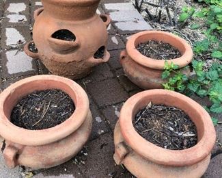 Clay Garden Pots Many Sets